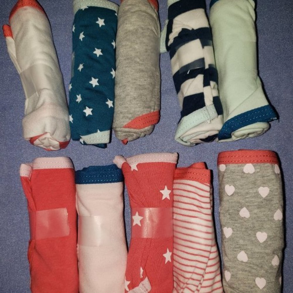 Amazon Essentials Girl's Underwear - Size Medium (8) - NWT - Set of 10